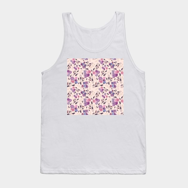 Floral Pattern Flower Tank Top by Creative Has